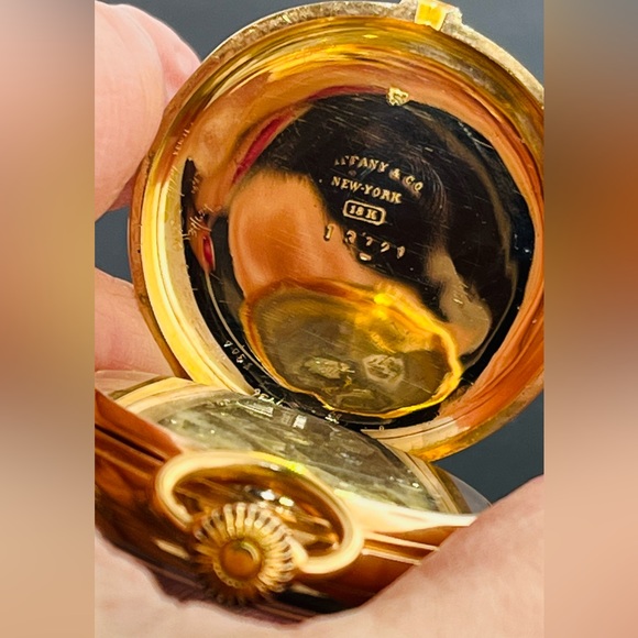 Tiffany & Co. Antique 18 K Yellow Gold Pocket Watch 45 gm Total Weight - Picture 7 of 14